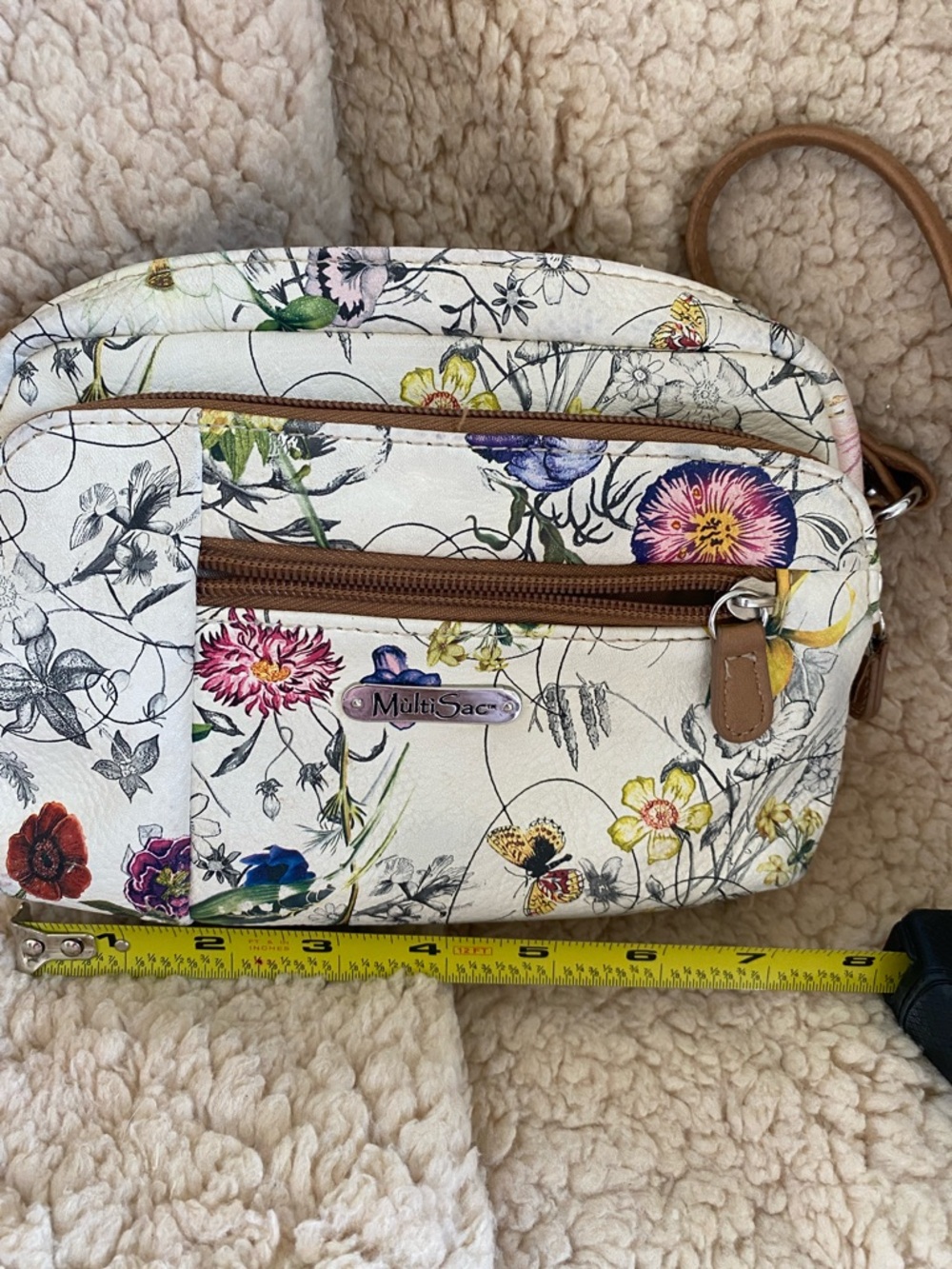 Multi Sac Floral White Crossbody Bag by MultiSac - Picture 2 of 11